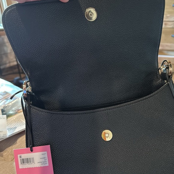 KATE SPADE Hudson Pebbled Leather Medium Flap Shoulder Bag *NEW WITH TAGS* - Picture 6 of 14